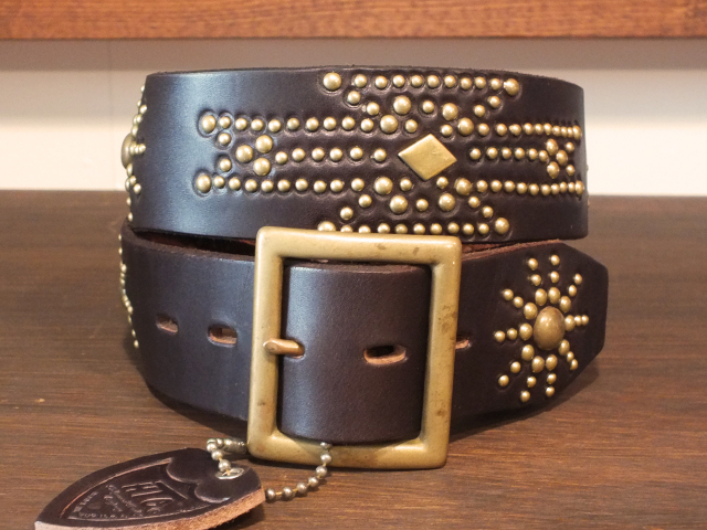 送料無料】通販 札幌 HTC BELT #SOUTHWEST DARK BROWN レザーベルト  