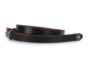 【送料無料】HTC BELT #25th 1POINT END FLOWER TURQUOISE 0.75 BLACK