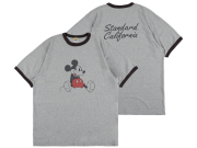 【送料無料】Disney / STANDARD CALIFORNIA RINGER T-SHIRT GRAY/BLACK
