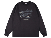 【送料無料】STANDARD CALIFORNIA HEAVYWEIGHT MODERN TWIST SIGNS LOGO2 LONG SLEEVE T-SHIRT CHARCOAL