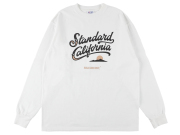 【送料無料】STANDARD CALIFORNIA HEAVYWEIGHT MODERN TWIST SIGNS LOGO2 LONG SLEEVE T-SHIRT WHITE