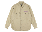 【送料無料】STANDARD CALIFORNIA LOGO PATCH WORK SHIRT VINTAGE WASH BEIGE