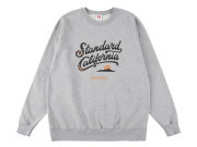 【送料無料】STANDARD CALIFORNIA US COTTON MODERN TWIST SIGNS LOGO2 SWEAT GRAY