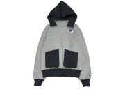 【送料無料】RUSSELL ATHLETIC Pro Cotton Slub Loopback Terry Brushed Two Tone Sweat Hoodie Ash Gray