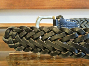 【送料無料】Dirty Leather Down Town Leather Works Leather Mesh Belt ブラック