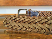 【送料無料】Dirty Leather Down Town Leather Works Leather Mesh Belt ブラウン