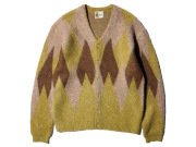 【送料無料】TOWNCRAFT MOHAIR SHAGGY JACQUARD CARDIGAN