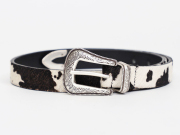 【送料無料】Wrangler HIAR ON HIDE WESTERN BELT COW
