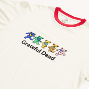 Greatful Dead × Wrangler RINGER T-SHIRT BEAR RED 「メール便OK」