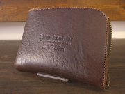 【送料無料】Dirty Leather Down Town Leather Works Leather Double Zip Wallet ブラウン 栃木レザー