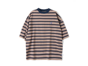 RUSSELL ATHLETIC Athletic Striped Jersey T-shirt Beige 「メール便OK」