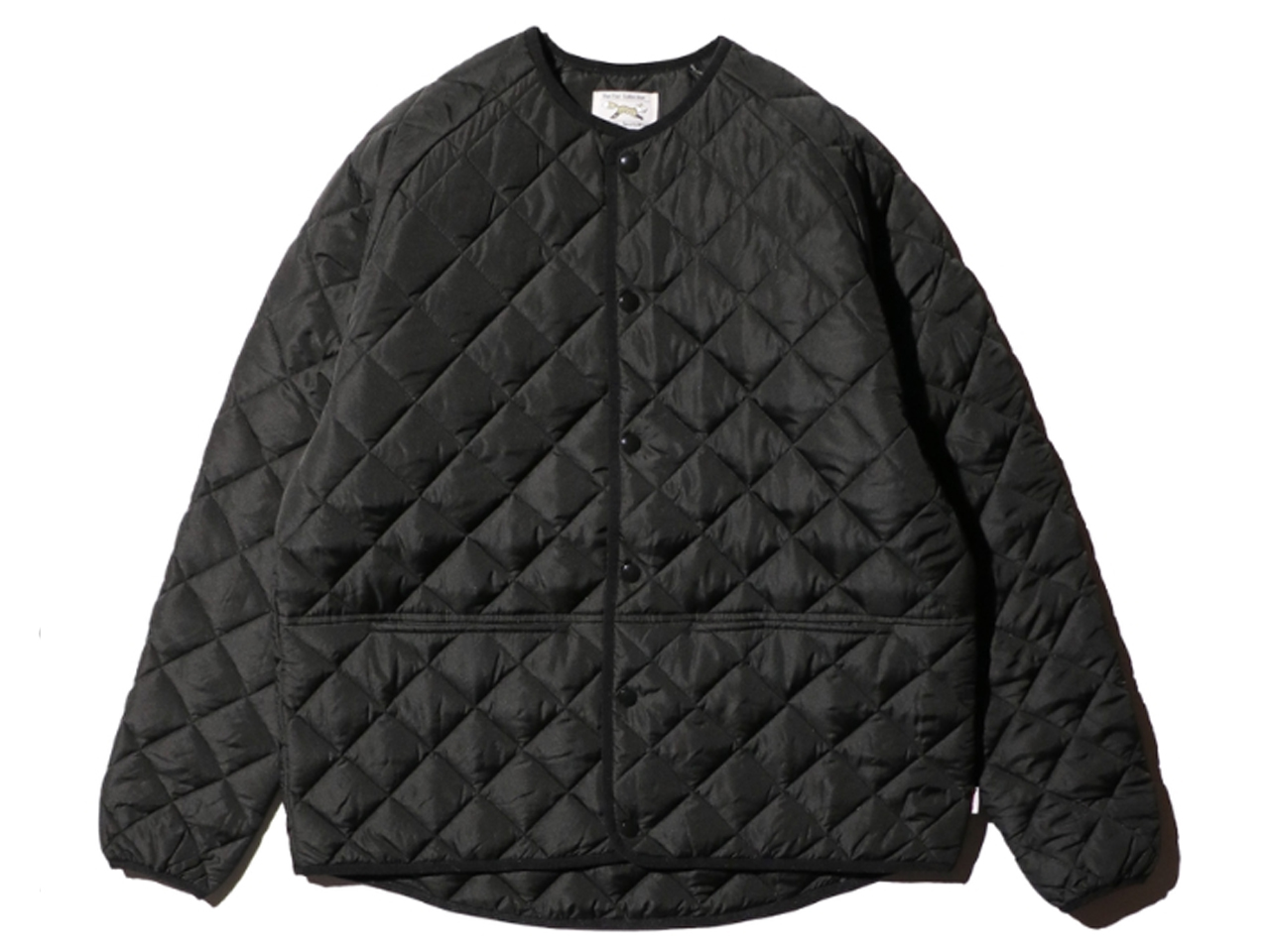 【送料無料】PENNEY'S STANDARD QUILT CREW CARDIGAN BLACK