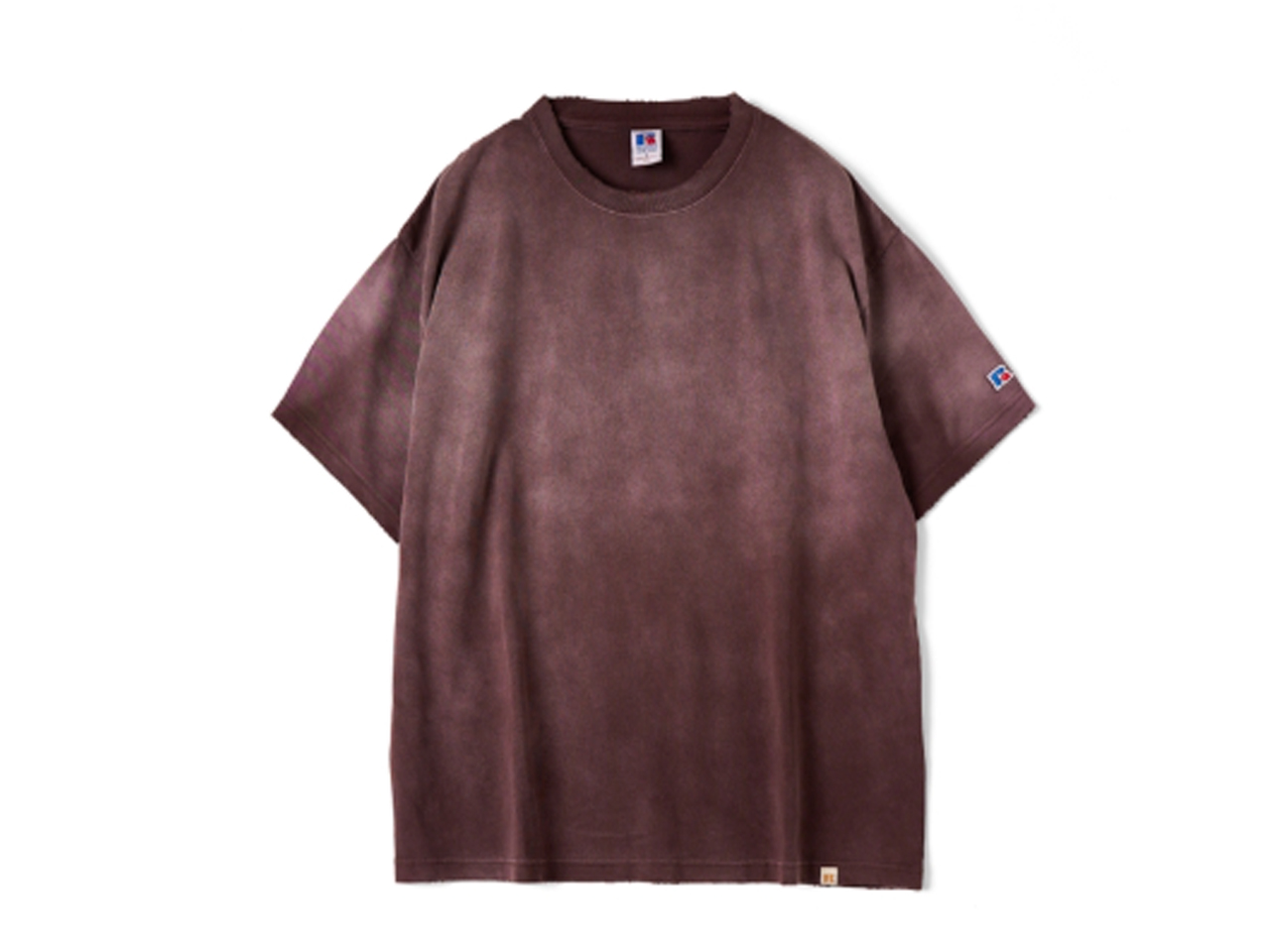 RUSSELL ATHLETIC Vintage Athletic Jersey Bleach T-shirt Brown 「メール便OK」