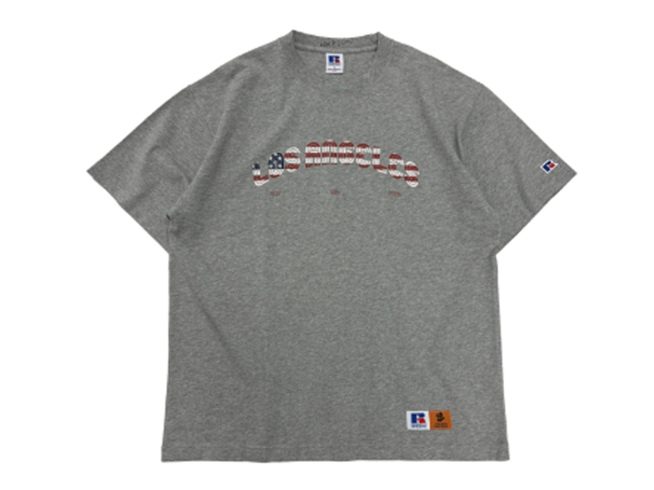 RUSSELL ATHLETIC × JACKSON MATISSE Heavy Slub Jersey Arch Logo T-shirt Heather Gray 「メール便OK」