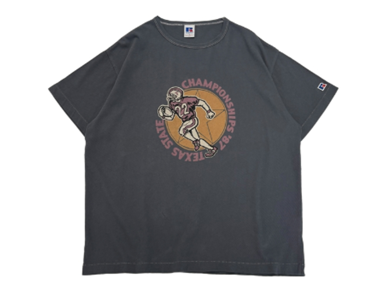 RUSSELL ATHLETIC Gauze Jersey Player T-shirt Charcoal 「メール便OK」