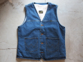 【送料無料】Wrangler US ORIGINAL WESTERN DENIM BOA VEST USED INDIGO