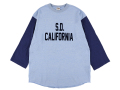 【送料無料】STANDARD CALIFORNIA 88/12 LOGO BASEBALL T-SHIRT BLUE