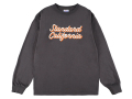 【送料無料】STANDARD CALIFORNIA HEAVYWEIGHT MODERN TWIST SIGNS LOGO LONG SLEEVE T-SHIRT CHARCOAL
