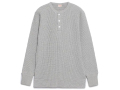【送料無料】Healthknit SUPER HEAVY WAFFLE HENLEY NECK L/S #990 GRAY