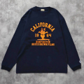 【送料無料】The Endless Summer TES CALIFORNIA COLLEGE FLOCK PT LONG SLEEVE T-SHIRT NAVY