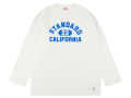 【送料無料】STANDARD CALIFORNIA HEAVYWEIGHT FOOTBALL LONG SLEEVE T-SHIRT VINTAGE WASH WHITE