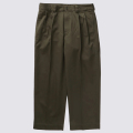 【送料無料】FIDELITY 2TUCK TWILL TROUSERS PANTS KHAKI