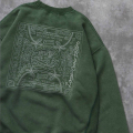 【送料無料】The Endless Summer TES CALIFORNIA BANDANA EMB PIGMENT SWEAT CREW NECK GREEN