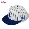 COOKMAN LOS ANGELES CALIFORNIA FLAT BRIM SNAPBACK CAP STRIPE NAVY