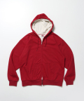 BEN DAVIS THERMAL LINED ZIP HOODIE WINE