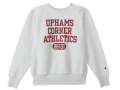 【送料無料】Champion REVERSE WEAVE PRINT CREW NECK SWEAT 70's 11.5oz MODEL GRAY