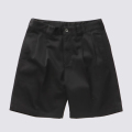 【送料無料】FIDELITY 2TUCK TWILL TROUSERS SHORTS BLACK