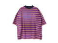 RUSSELL ATHLETIC Athletic Striped Jersey T-shirt Purple 「メール便OK」
