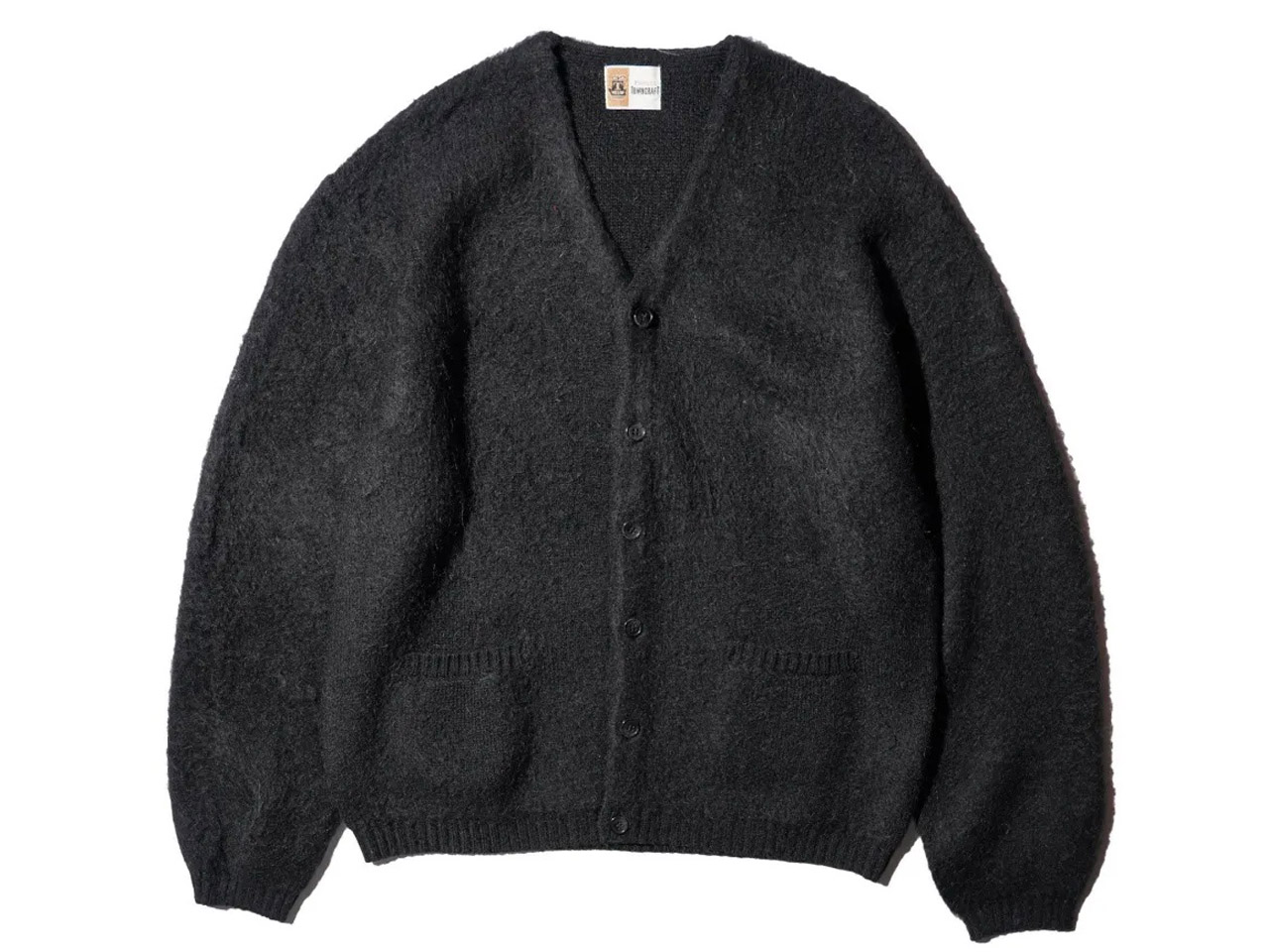 【送料無料】TOWNCRAFT MOHAIR SHAGGY CARDIGAN BLACK