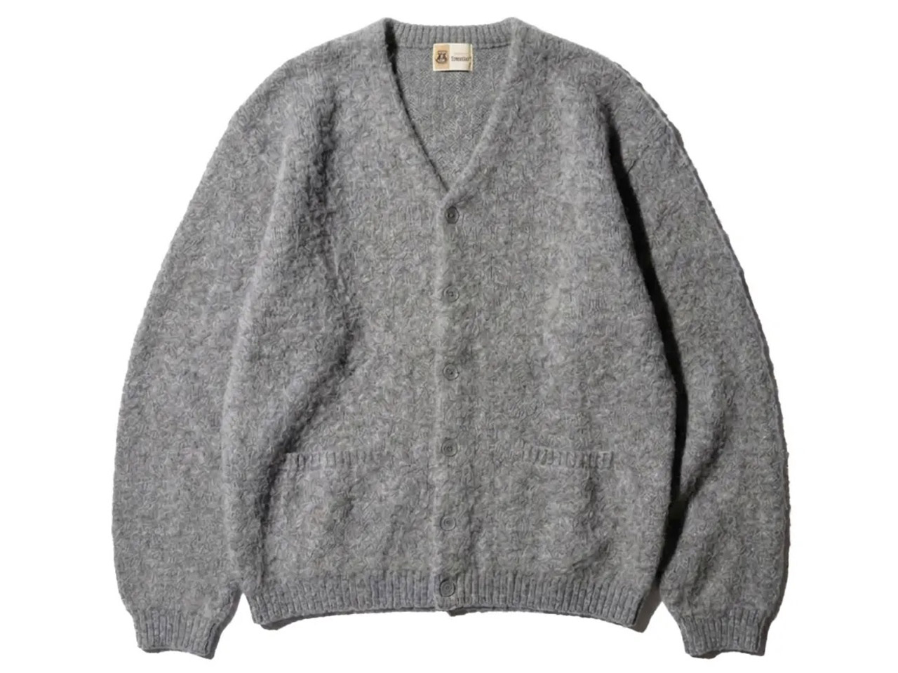 【送料無料】TOWNCRAFT MOHAIR SHAGGY CARDIGAN GRAY