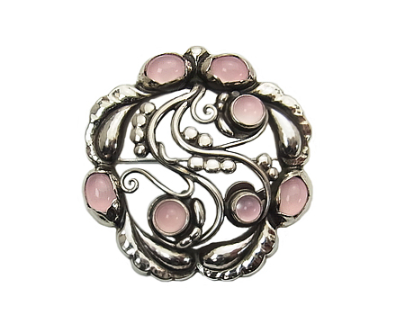 ブローチ　＃１５９　（ローズクォーツ)