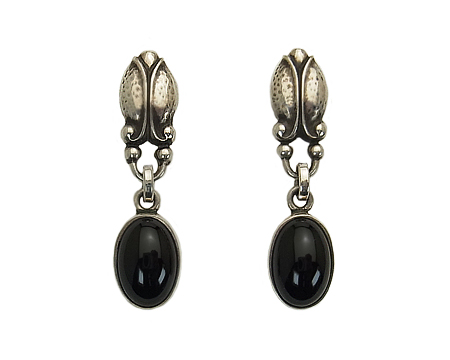 ピアス　＃１７　（ブラックアゲイト）