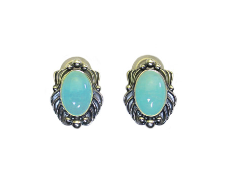 ２０２５　イヤークリップ　（アマゾナイト）