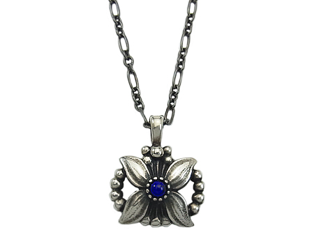 ジョージ ジェンセン] 1998 イヤーペンダント （ラピスラズリ) 