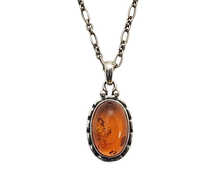 ジョージ ジェンセン] 2001 イヤーペンダント （アンバー） 