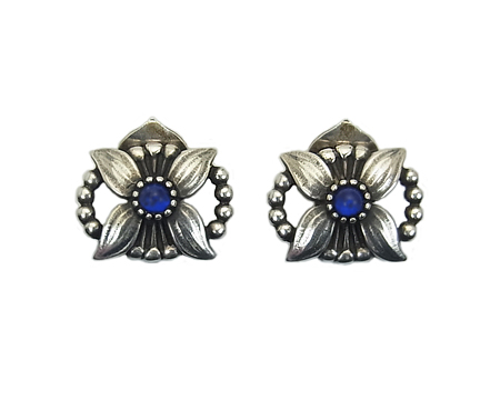 ジョージ ジェンセン] 1998 イヤークリップ （ラピスラズリ) 