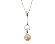 ペンダント　スフィア　（ローズ淡水パール）