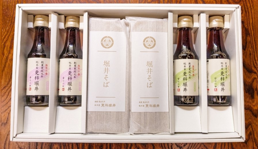 [お歳暮早割対象商品]堀井そば詰合せ（そば6袋12人前、つゆ4本8人前）　※12月1日以降お届け