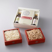 [お歳暮早割対象商品]  半生そば詰合せMIX【堀井(旬そば)・更科各1箱4人前、瓶つゆ2本4人前、季節限定】　※12月1日以降お届け