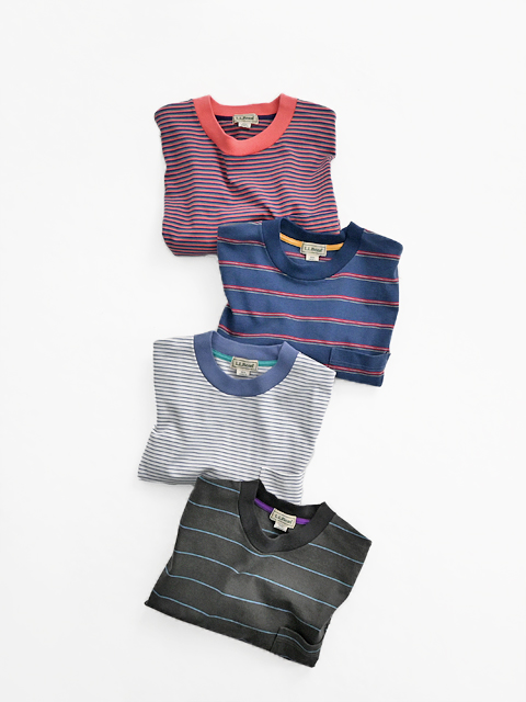 L.L.Bean (エルエルビーン)　ユニオン・ショートスリーブ・ストライプ・Tee -メンズサイズ