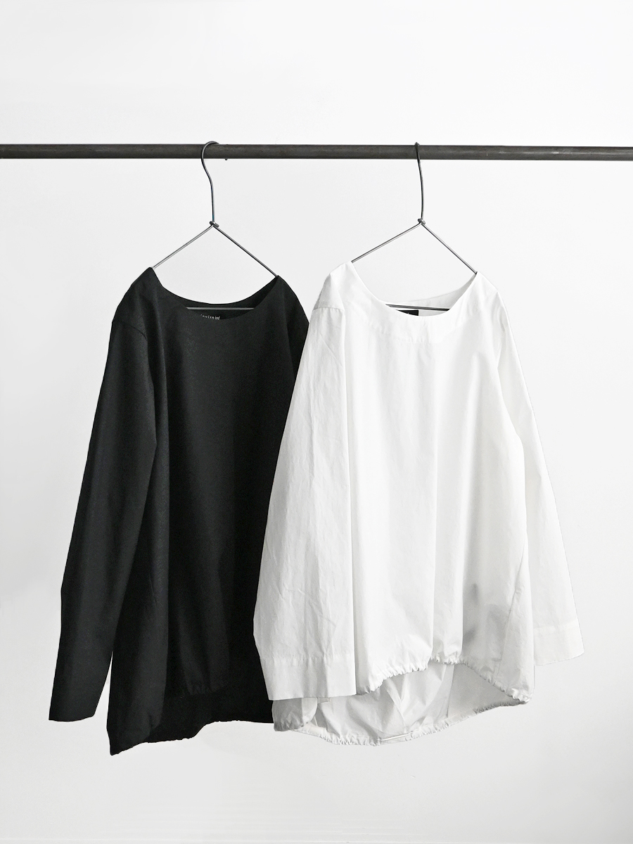 mizuiro ind (ミズイロインド)　ドローストリング・クルーネックプルオーバー