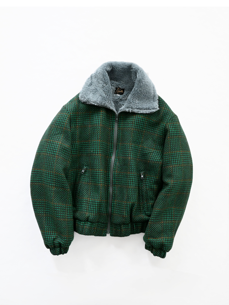 Needles (ニードルズ)　Lined Boa Jacket - Houndstooth（ハウンドトゥース柄・裏ボアジャケット）