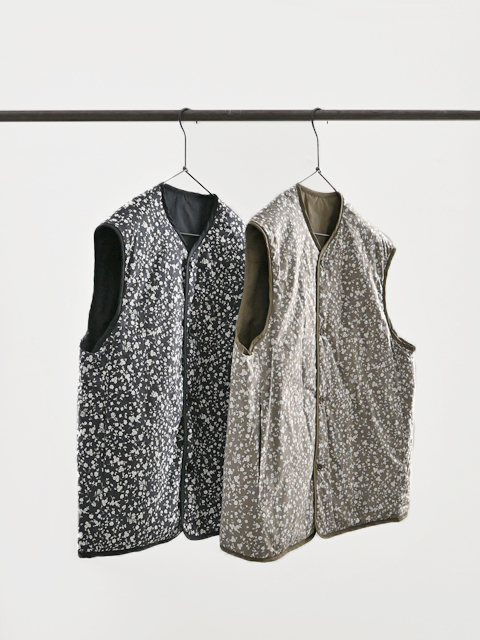 TOUJOURS (トゥジュー) Reversible Padded Utility Vest (リバーシブル