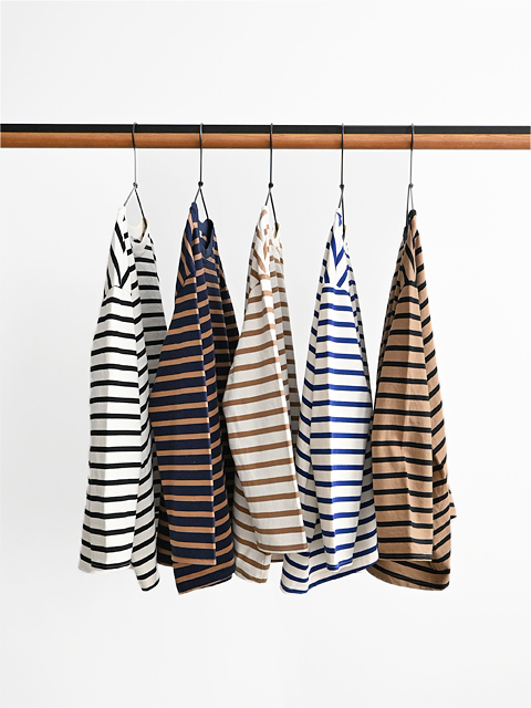 maillot (マイヨ) 度詰天竺フレアー長袖Tee・【ボーダー】