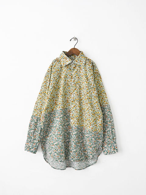 ENGINEERED GARMENTS (エンジニアードガーメンツ)　Combo Spread Collar Shirt（小花柄・切替シャツ）