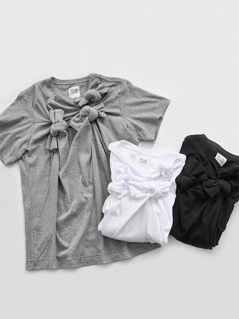 RhodolirioN (ロドリリオン)　Three Knot Short Sleeve Top (リボンTee)
